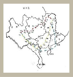 西迁入滇路线示意图